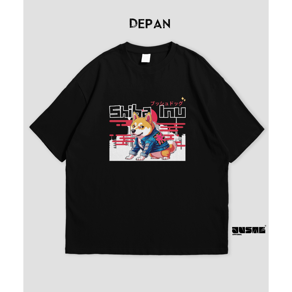 Kaos pria dan wanita Oversize Japanese Dog T-shirt || Justb Apparel