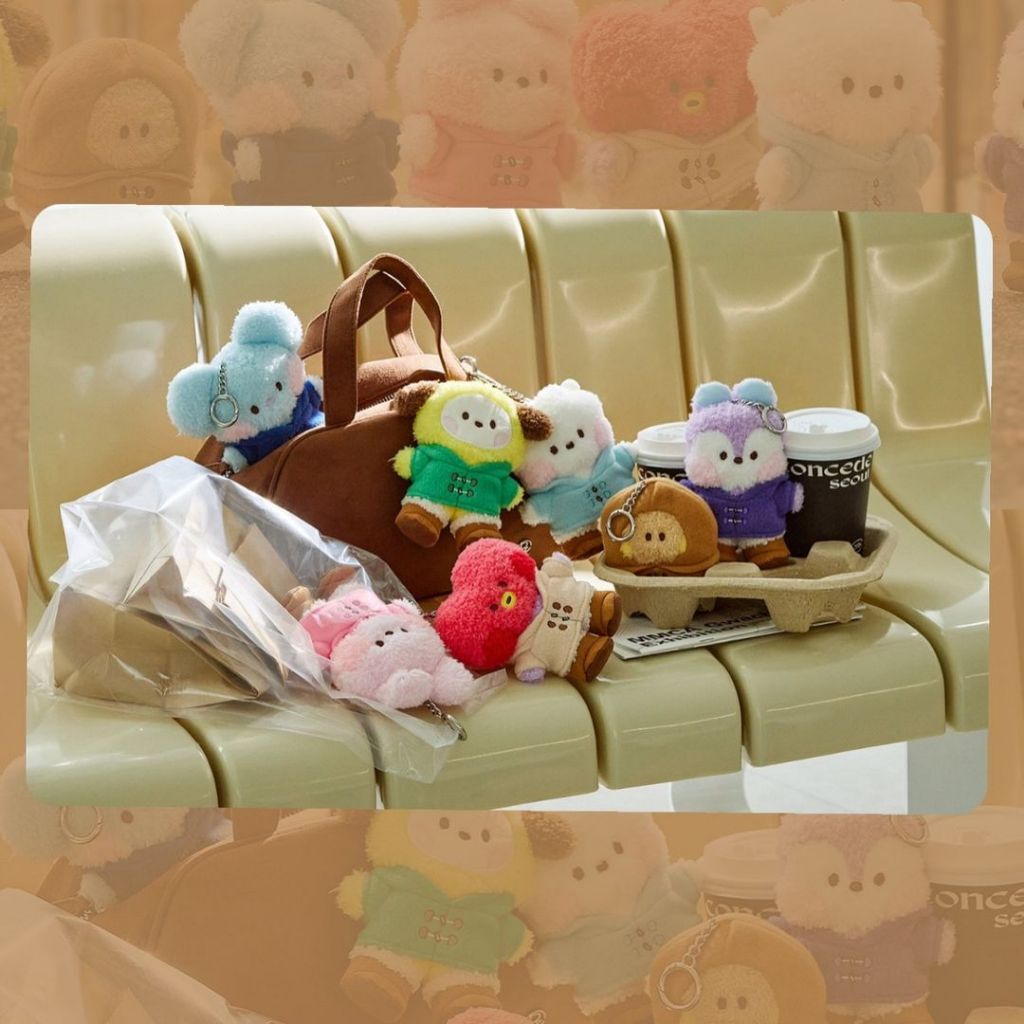 [READY STOCK] BT21 Minini Boots Edition Keyring Plush Doll