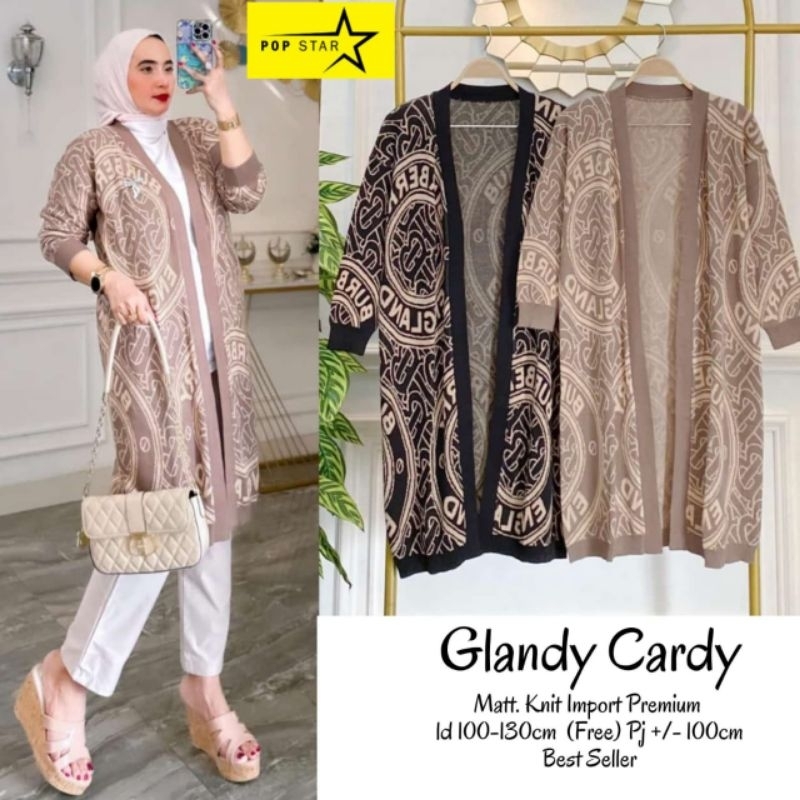 CARDIGAN LONG TUNIK JUMBO/GLADY/CARDIGAN WANITA LONG TUNIK KNIT IMPORT JUMBO LD 130 CM FIT XXXL