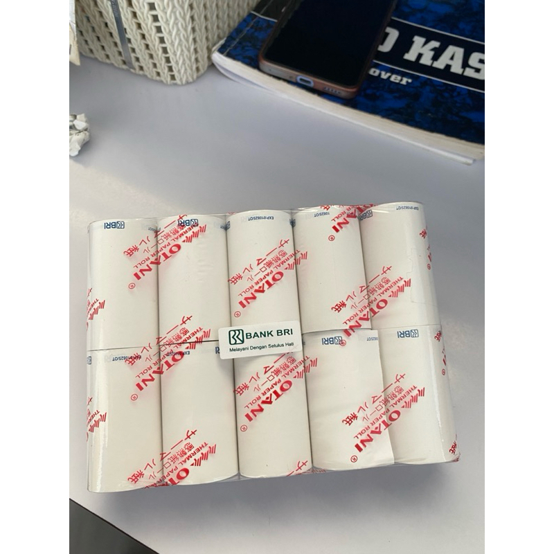 

Kertas Edc Brilink logo Bank BRI 10 Roll