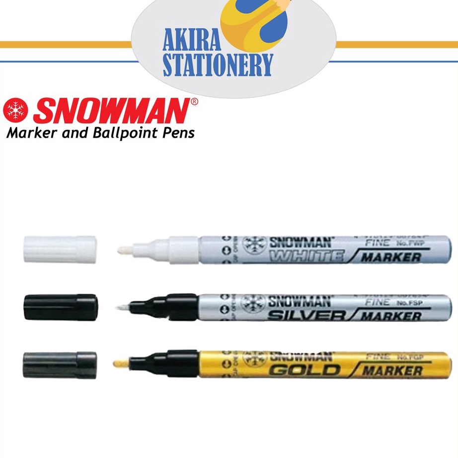 

CUCI GUDANG SPIDOL SNOWMAN PAINT MARKER PUTIH EMAS SILVER PERMANENT
