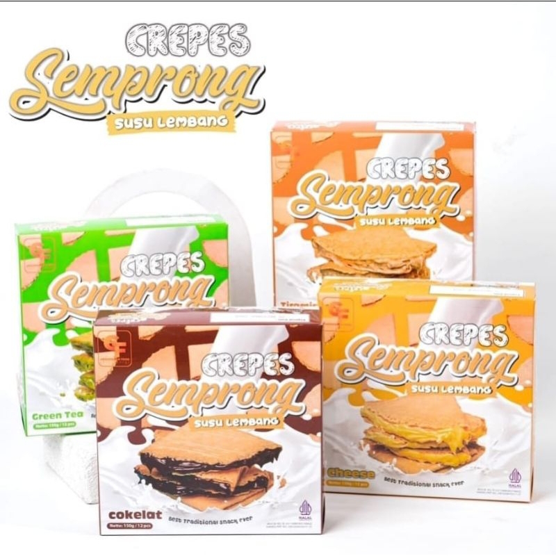 

Crepes semprong Susu Lembang Oleh-Oleh Khas Bandung Isi 12 pcs 165 gram