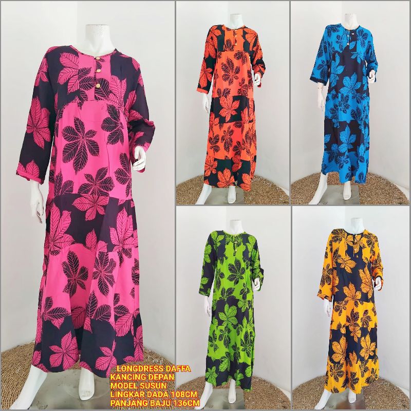 Daster Susun Panjang Rayon Busui Daffa