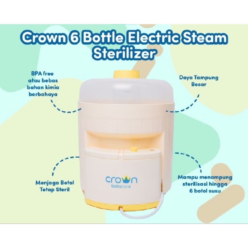 crown sterilizer 6 bottle steril botol merk CROWN