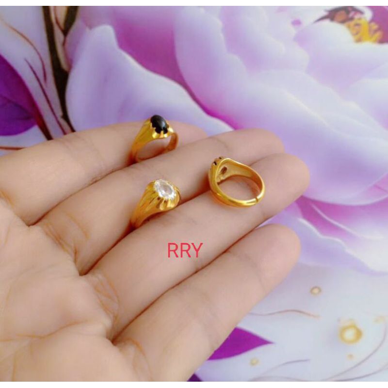 Cincin anak bayi perak lapis emas
