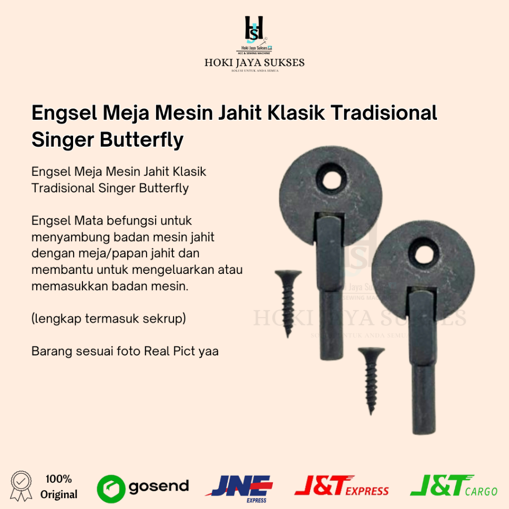 Engsel Meja Mesin Jahit Klasik Tradisional Singer Butterfly