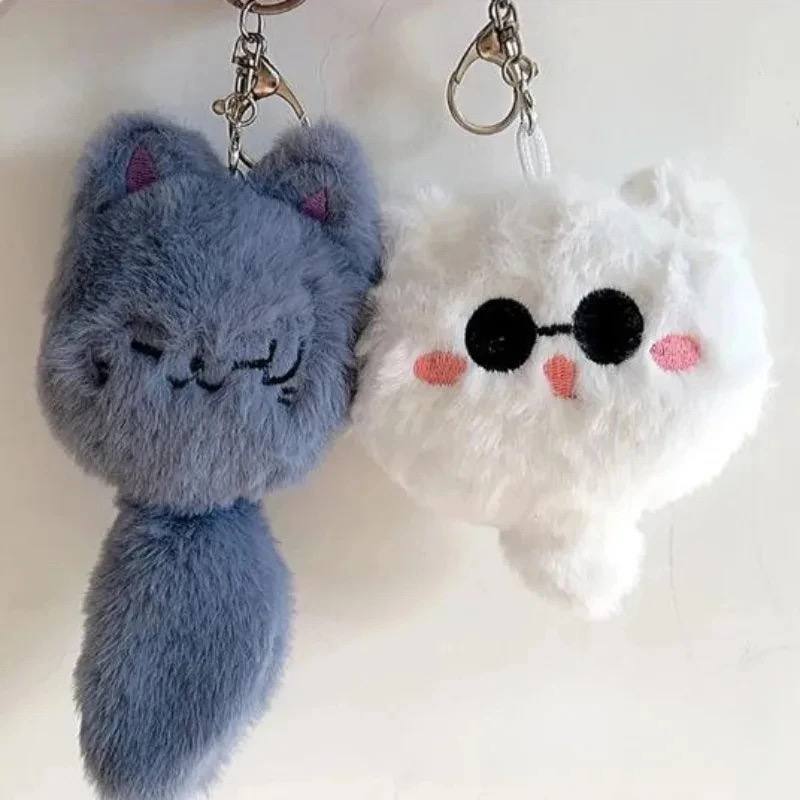 READY Gantungan Kunci Keychain Mainan Geto Suguru & Gojo satoru Jujutsu Kaisen Cat Plush Toy Doll Ko