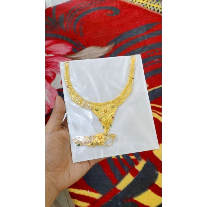 kalung pendek dubai mirip emas asli