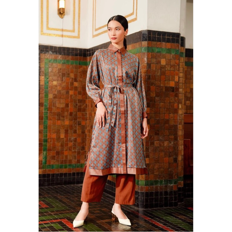 NEW bukan preloved benang jarum amona belt tunik shirt