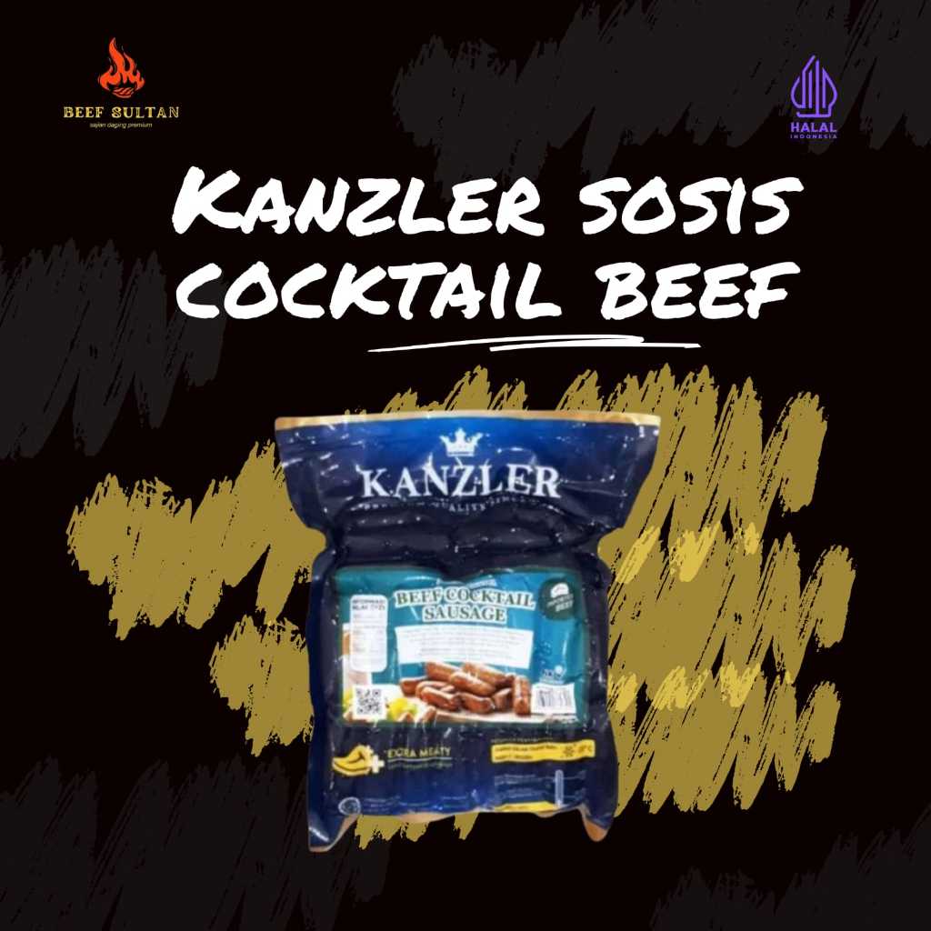 Sosis Sapi Kanzler Beef Cocktail 500gr | Sosis Kanzler Cocktail Beef | Beef Cocktail Kanzler Sosis P