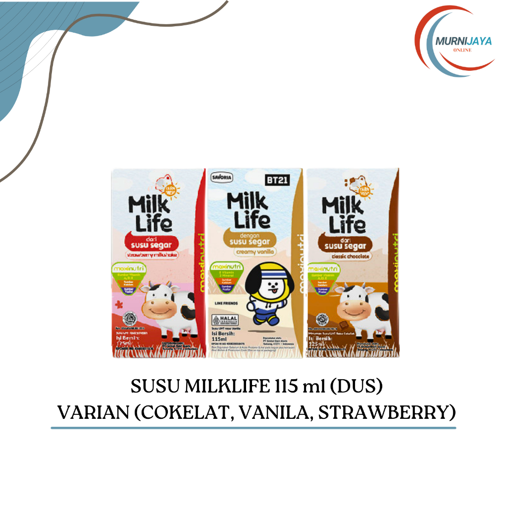 

MilkLife UHT 115 ml Coklat/Vanila/Stroberi (DUS - Isi 40 PCS)