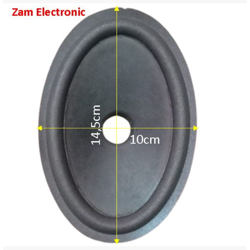 Daun Kertas Speaker Oval 14,5x10 Dapat 2pcs Plus Dus Cup