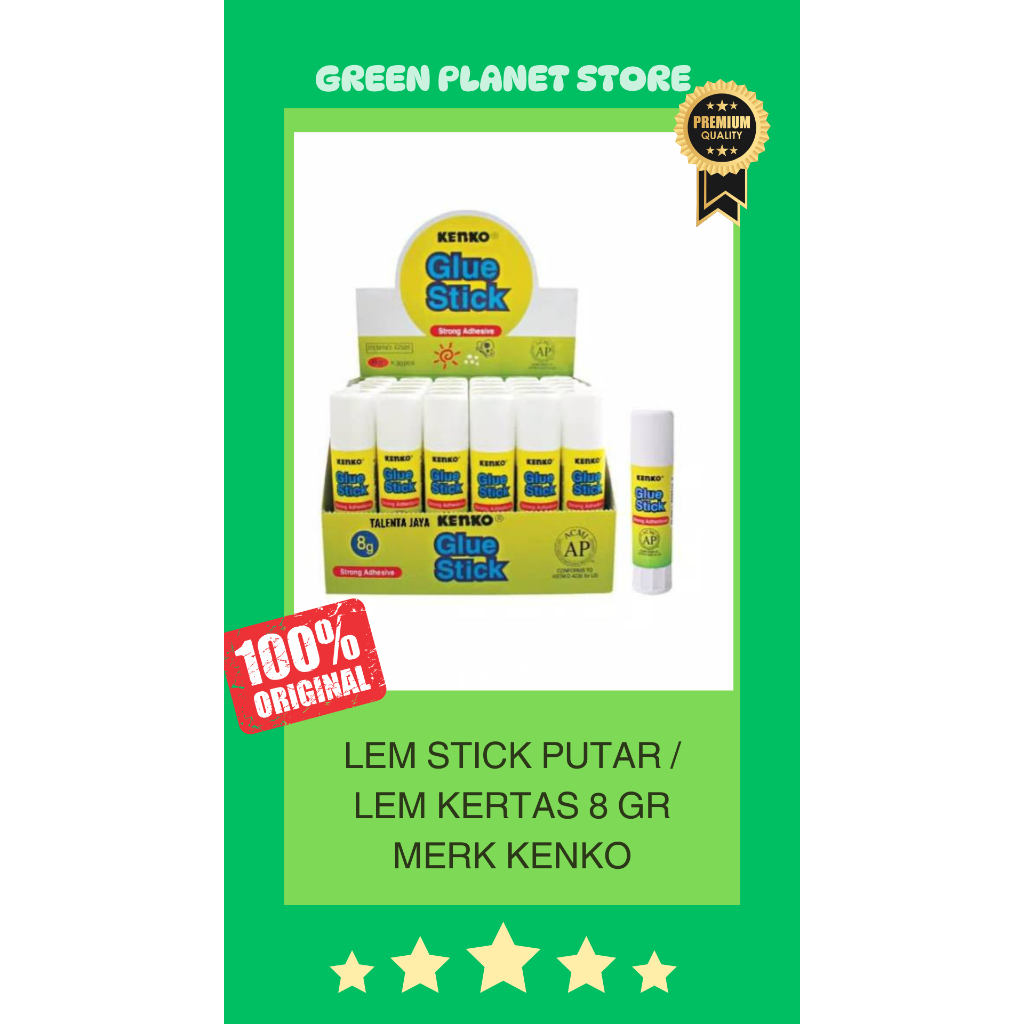 

Lem Stick Putar / Lem Kertas 8 gr Merk Kenko