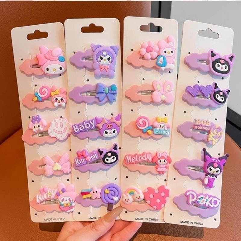 Set Jepitan rambut jepitan poni anak lucu premium