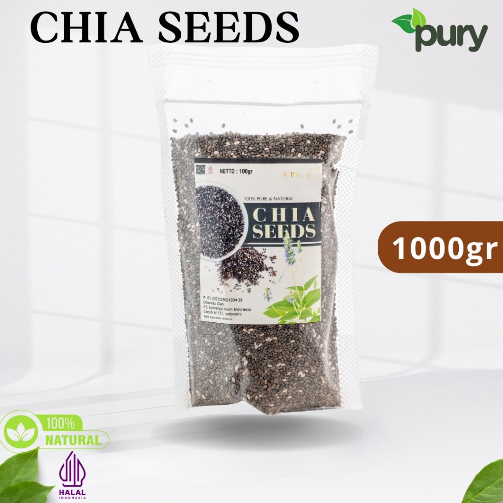 

Pury Chia Seeds 1000gr Organic Premium Original 100% Bagus Untuk Diet