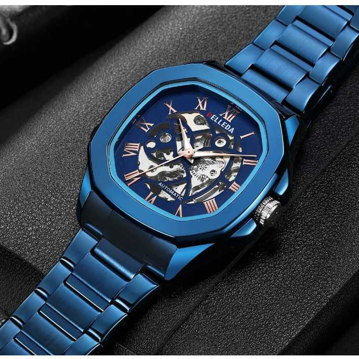 BELLEDA Jam Tangan Pria Belleda 9484 Automatic Stainless Anti Air 3Atm Original √SALLU WATCH