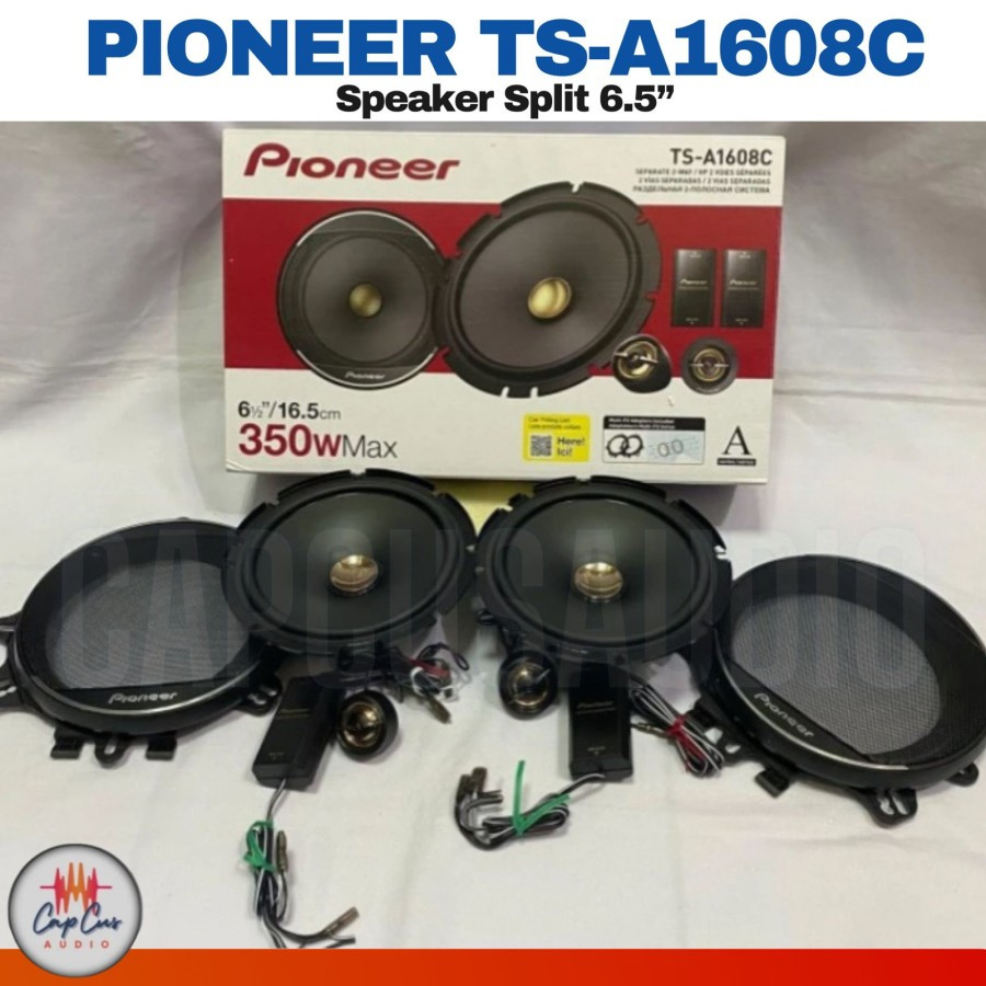 SPEAKER SPLIT PIONEER TS A1608C 6.5 INCH 2 WAY COMPONENT SPEAKER