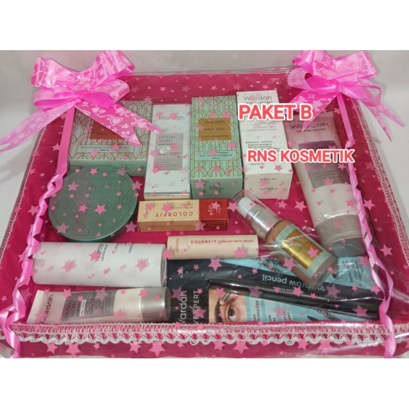 Wardah White Secret+Exclusive Series Paket Hantaran Nikah/Paket Seserahan Make Up