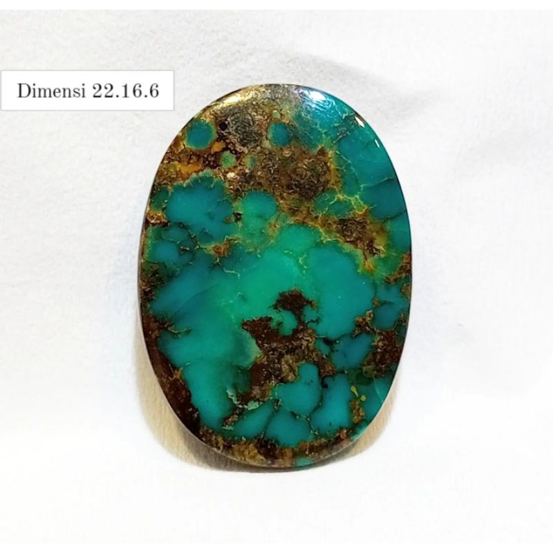 Batu Pirus Persia Original Hijau Urat Emas Lawas