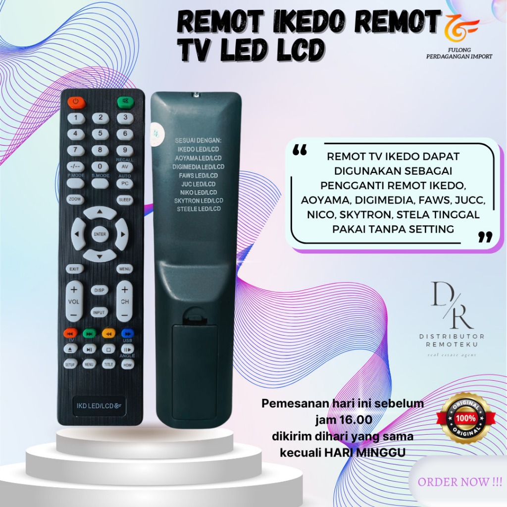 Remote TV LED IKEDO TV CHINA Digimedia LCD LED Aoyama Faws Ikedo Niko Skytron