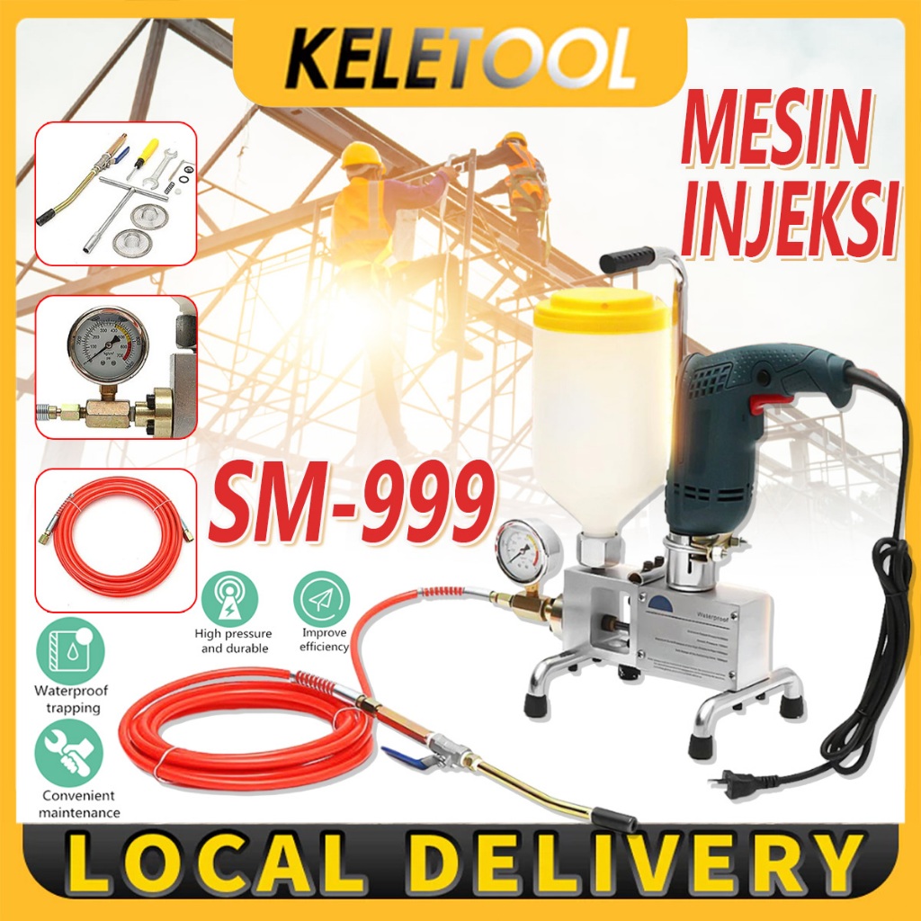 Mesin Injeksi PU Beton Grouting Beton Machine Alat Injeksi Beton Injection Pump Epoxy Tabung Ganda P