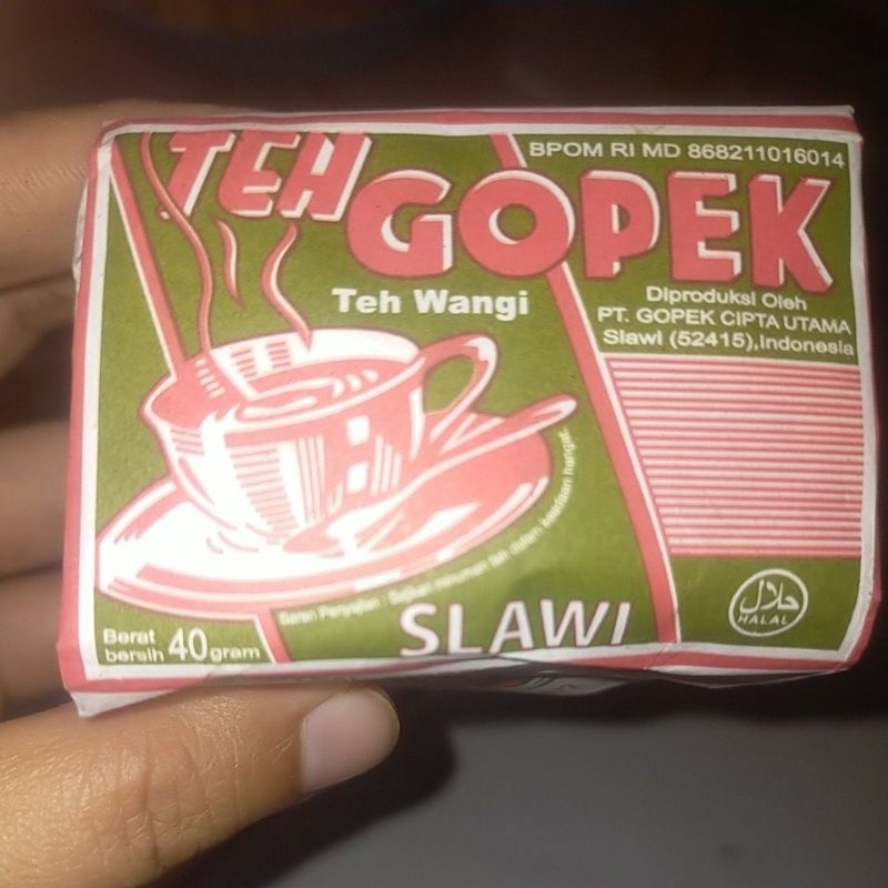 

teh gopek teh hijau melati kemasan daun