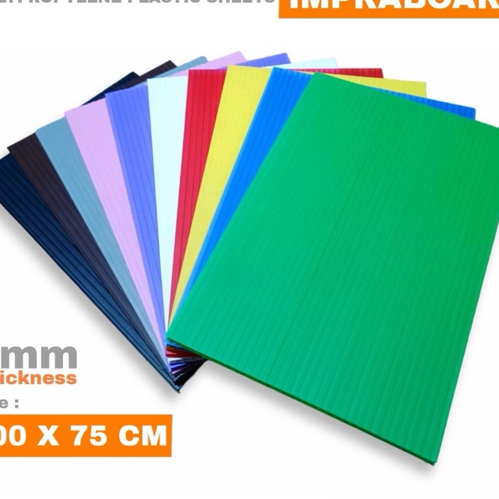 

FG2 Impraboard 3mm Ukuran 1 x 75 cm 1x75 cm 75x1 cm Infraboard Imfraboard PP Board Art board Karton Plastik
