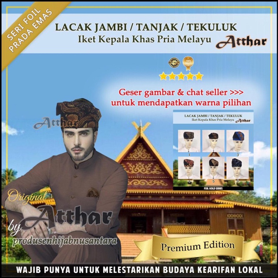 SC Grosir Terlaris Iket Kepala Melayu Lacak Jambi Tanjak Tekuluk