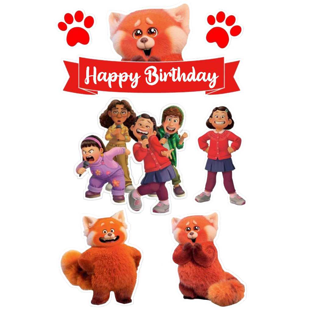 

TOPPER CAKE CUSTOM ULANG TAHUN / HIASAN KUE ULANG TAHUN TURNING RED