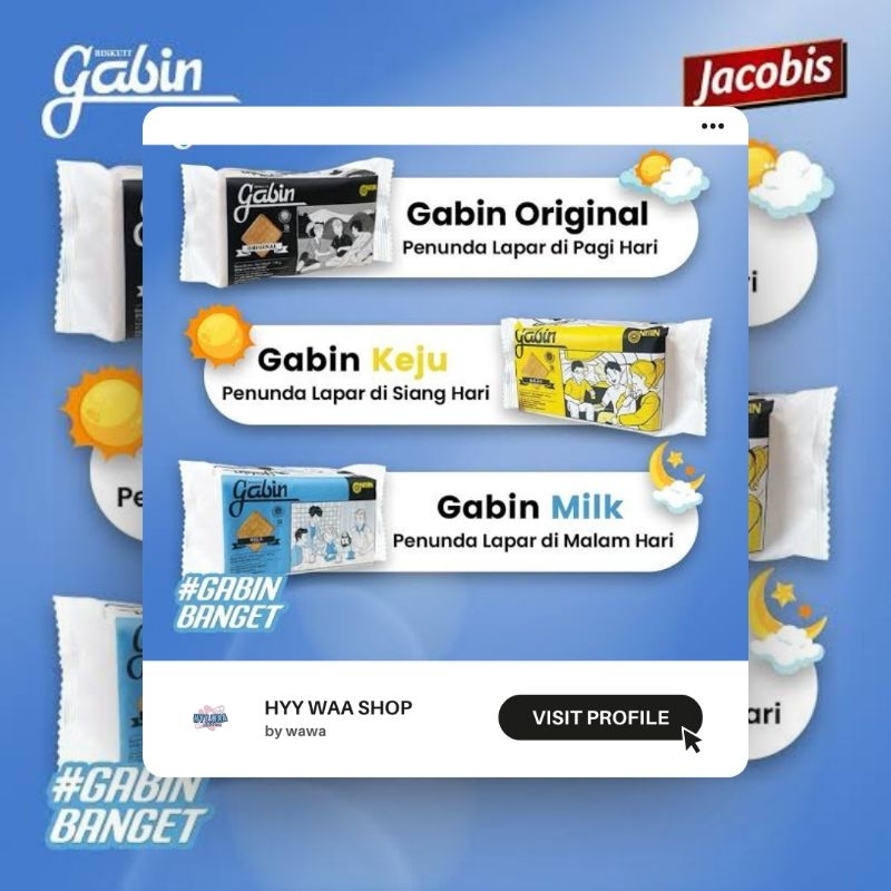 

Biskuit Gabin Nissin 140gr All Varian