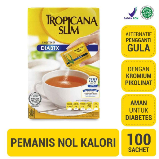 

Tropicana Slim Sweetener DIABTX (100 Sachet) 200gr