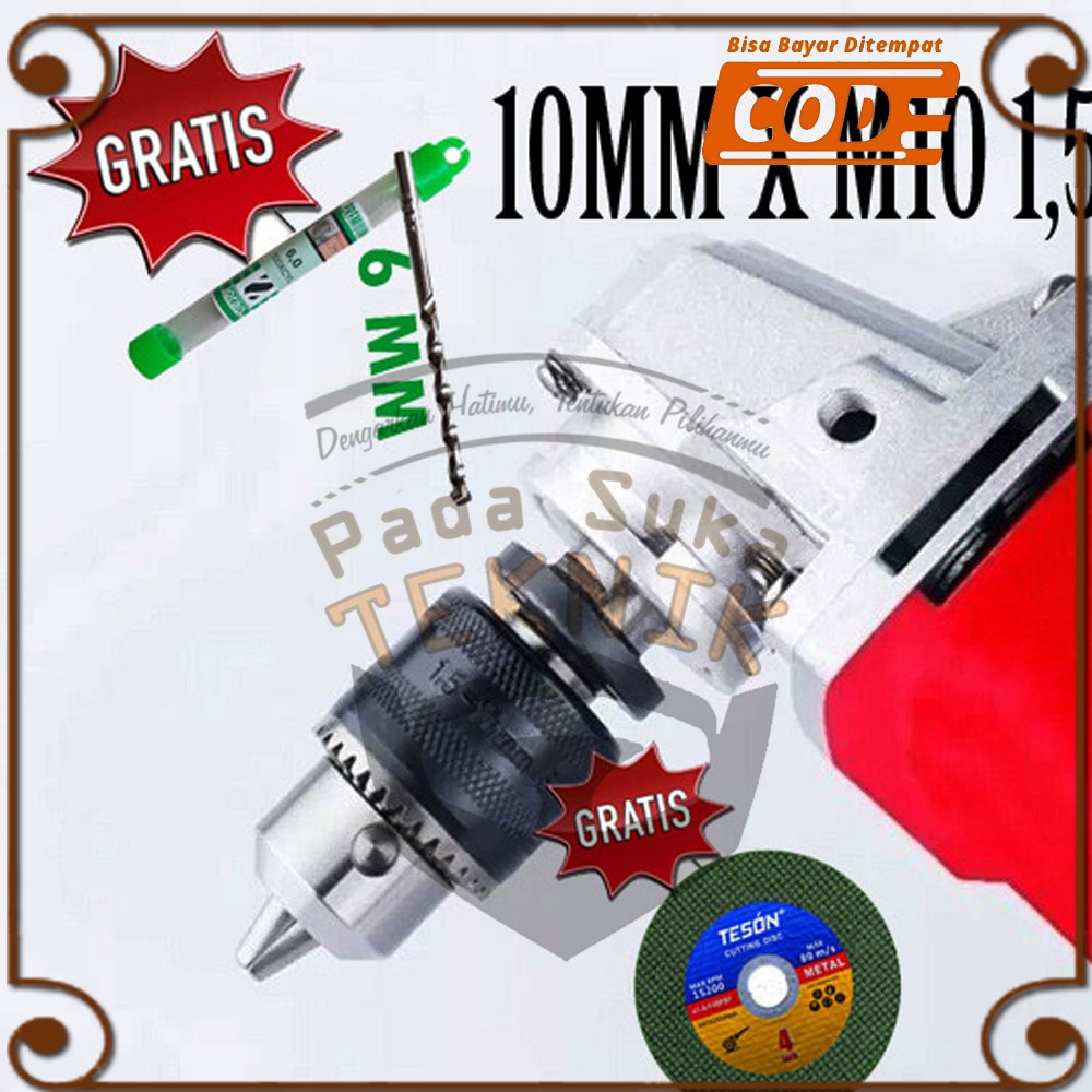 Kepala Bor 10mm Khusus Gerinda Tangan 4 Inch / Kepala Bor Gerinda 4"