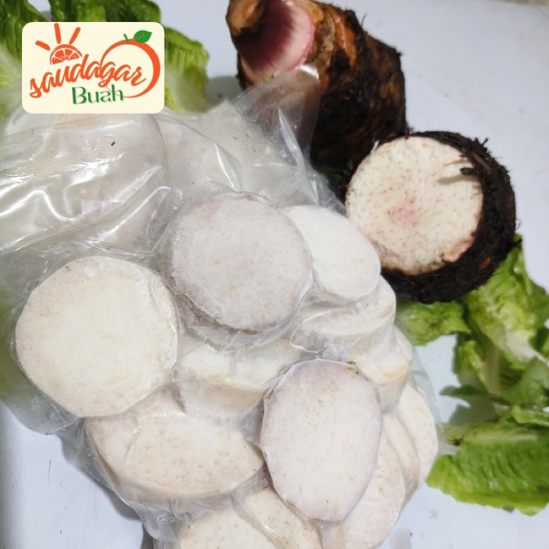 

RB TALAS PONTIANAK KUPAS TALAS POTONG FRESH FROZEN READY SIAP MASAK