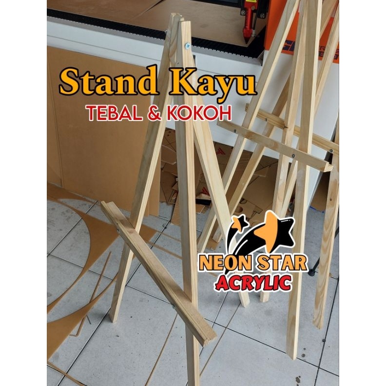 

KODE L84E Stand Kayu Akrilik Tripod Frame Akrilik Papan Bunga