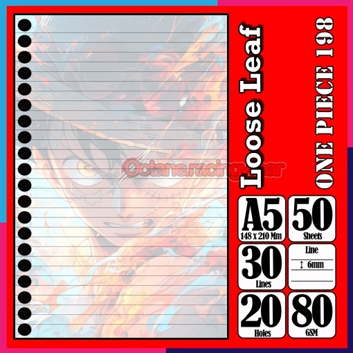 

Loose Leef Leaf A5 Isi 50 Lembar One Piece Gear 5 nika Binder Karakter Anime One Piece joro luppy nami sanji Terbaru Polos Buku Anak Sekolah Kuliah refil Refill Vol-02