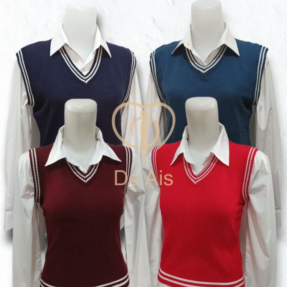 Rompi Rajut Seragam Sekolah SMP SMA Vest Rajut Fashion Dewasa