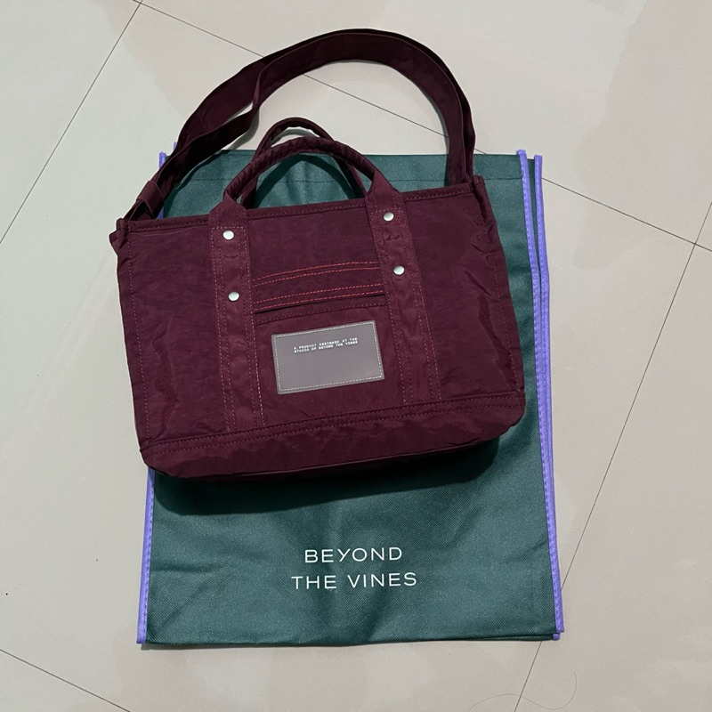 BEYOND THE VINES | Crunch Carryall 01 - MAROON (BTV | Sling Bag | Nylon Bag | Deep Red Cherry)