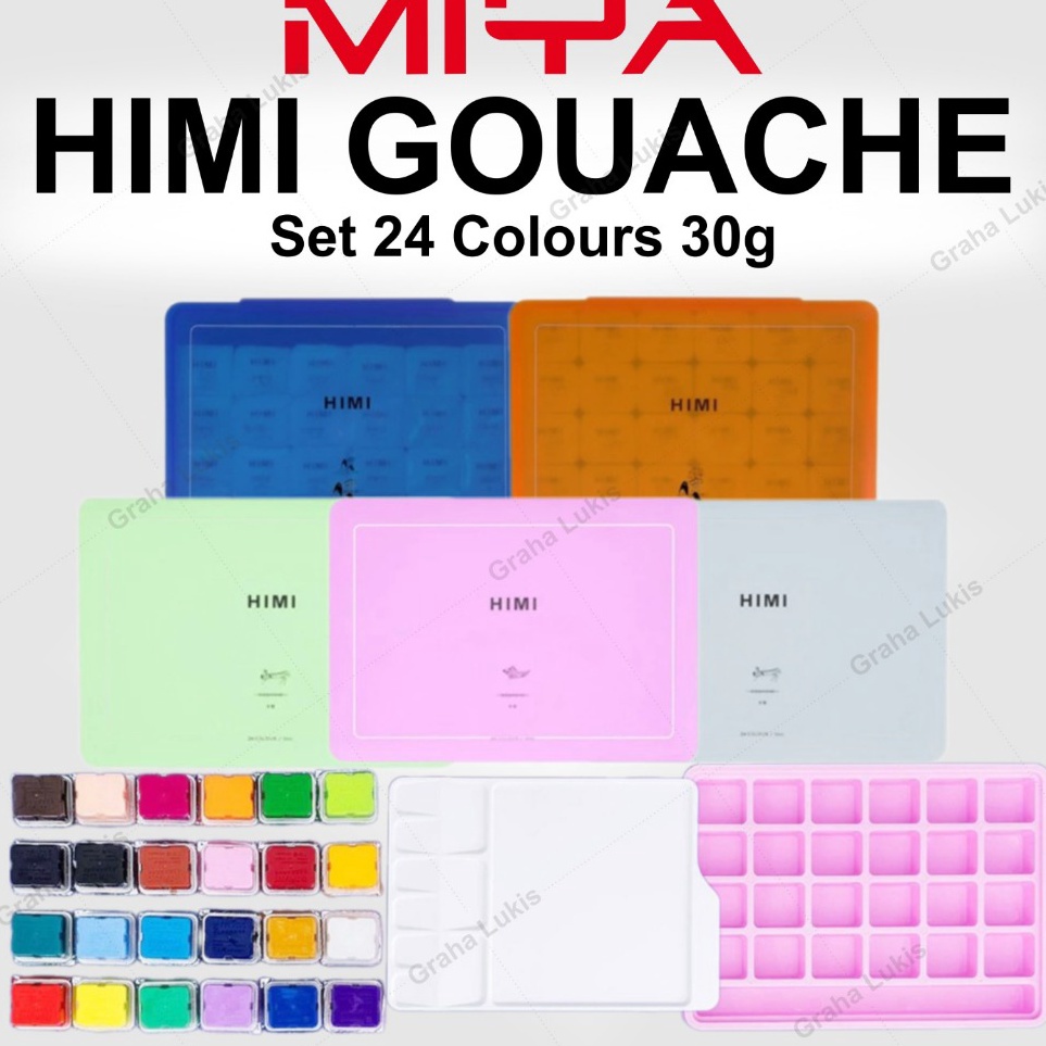 

KODE N1V MIYA HIMI GOUACHE SET 24 COLOURS X 3ML