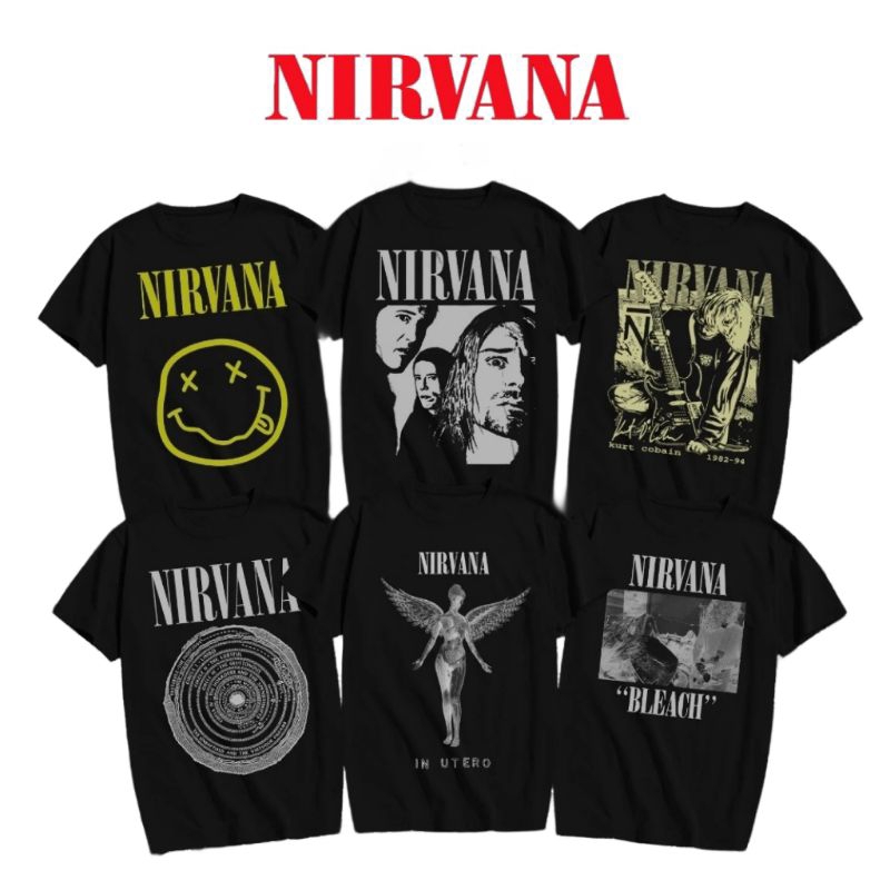 KAOS BAND LUAR NIRVANA || T'SHIRT NIRVANA // KAOS DISTRO ORIGINAL