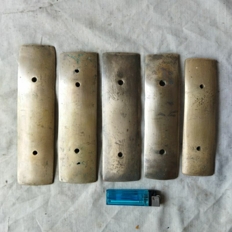 Pajangan Vintage 5 Batangan Kuningan Ex Saron Demung Gamelan