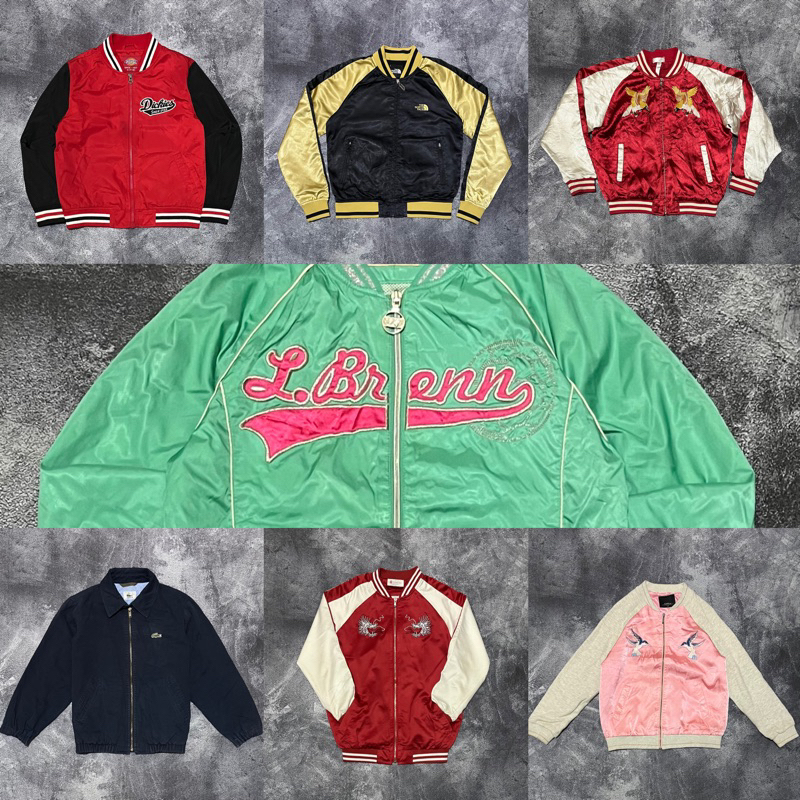 Varsity satin | bomber satin | Varsity tnf | Varsity dickies | Varsity brand | sukajan japan