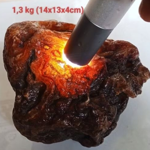 batu mani gajah madu full kristal (509)