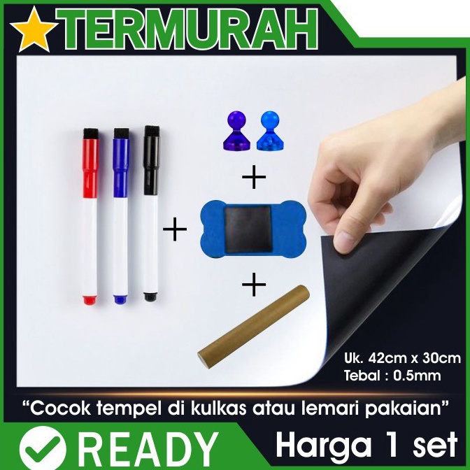 

KODE F16O papan tulis whiteboard magnet kulkas tempel magnetic lembaran lembar