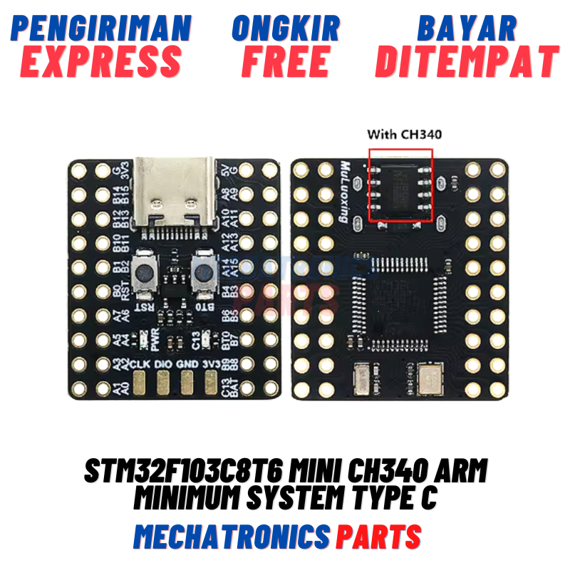 STM32F103C8T6 mini CH340 ARM Minimum System Type C Board Original Chip Microcontroller
