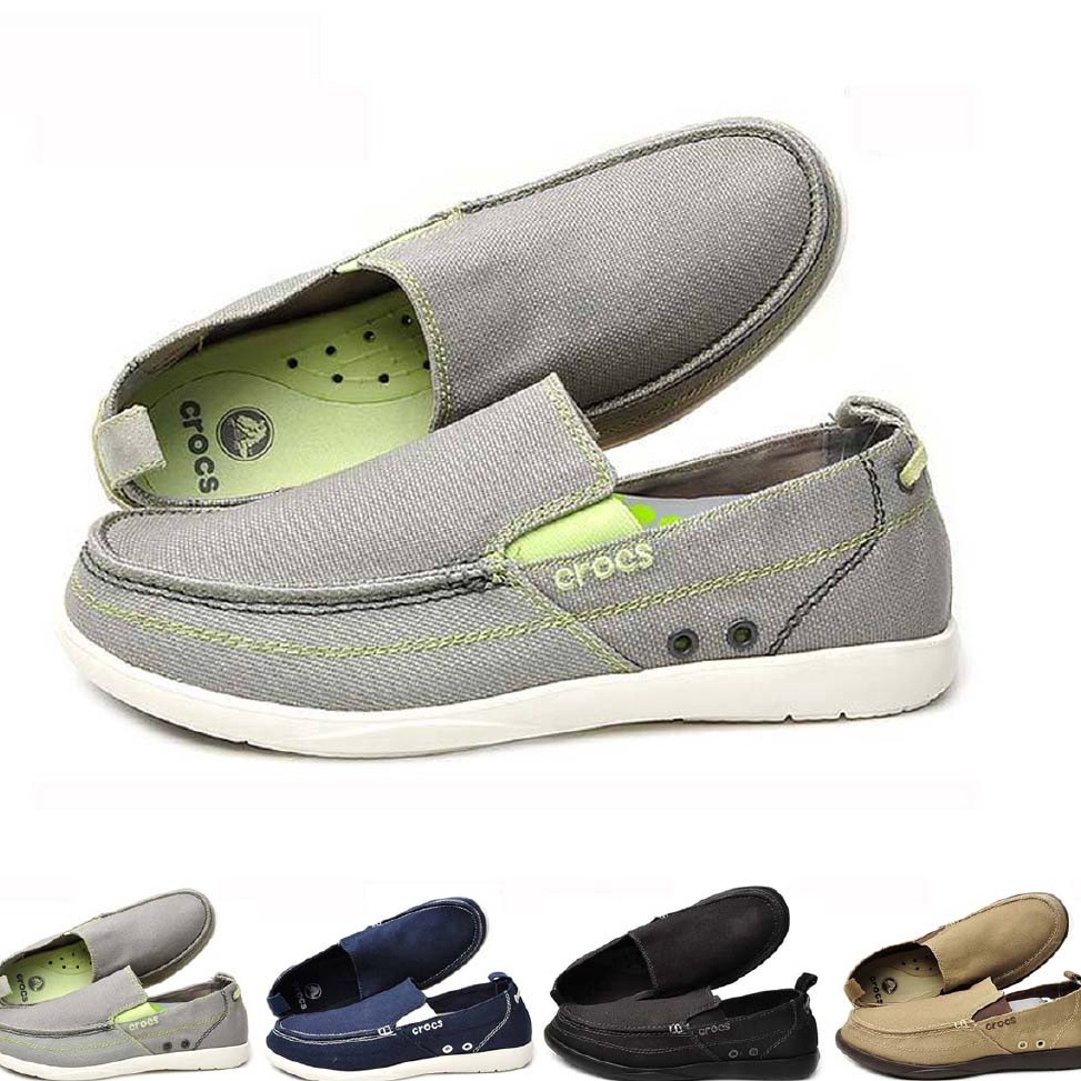 Crocs Walu Men Sepatu Kantor Casual Cowok ginal Crocs Sepatu Santai Casual Sepatu Pria