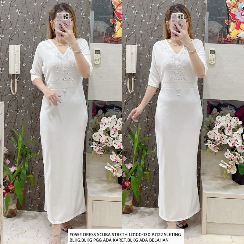 #055 DRESS SCUBA PREMIUM PANJANG
