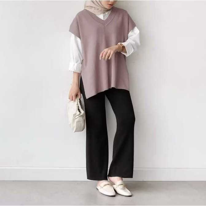 HV Rompi Andin / Vest Knitwear / Big SIze Vest Rajut Premium