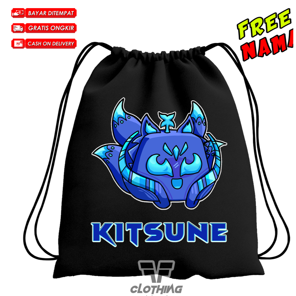 (COD) TAS SERUT STRING BAG ROBLOX BLOX FRUITS KITSUNE KARAKTER BLOX FRUITS ROBLOX FREE NAMA