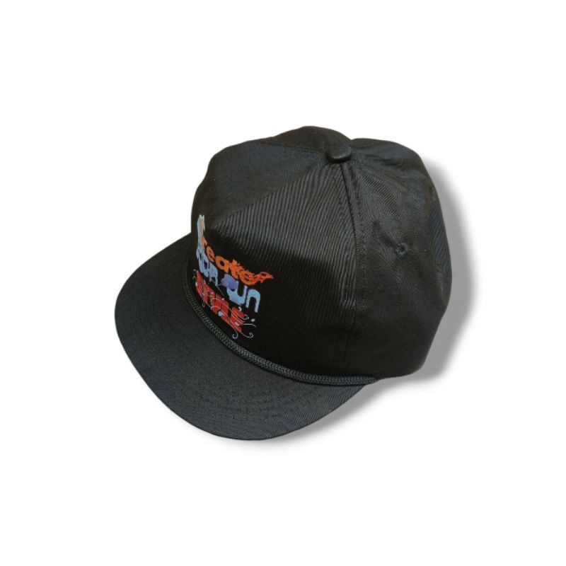 Devrait - Topi Rope Hat - Topi Classic Snapback - Visor Pendek - Topi Snapback Skena Black