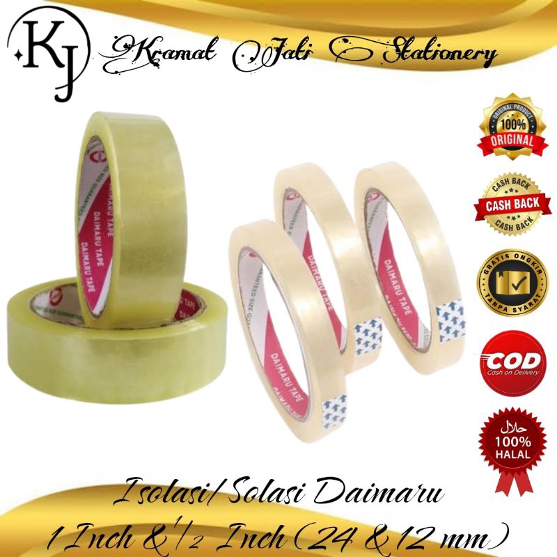 

Isolasi/Solasi Daimaru 1 Inch & ½ Inch (1 Pcs